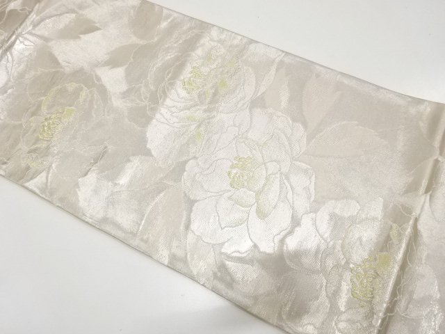 JAPANESE FUKURO OBI / WOVEN PEONY